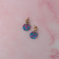 Bubblegum - Pink & blue glitter Resin Earrings