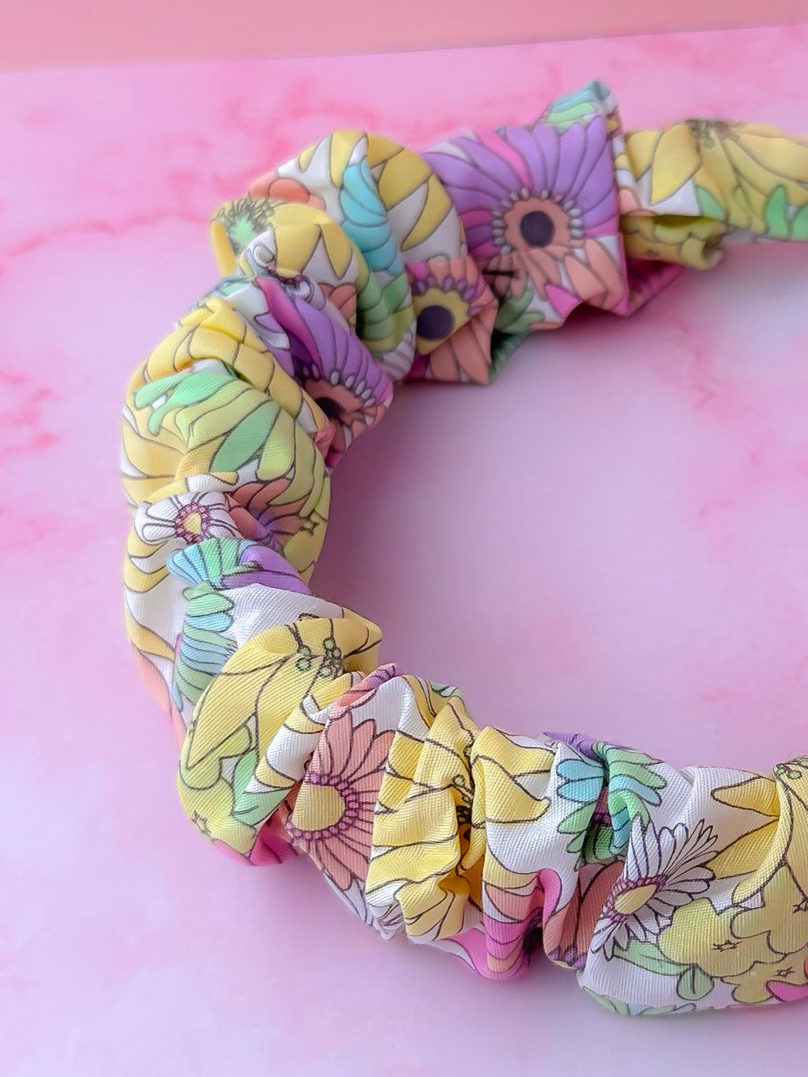 Flower Power - Floral Scrunchie Headband