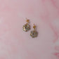 Champagne flowers - gold glitter Resin Earrings