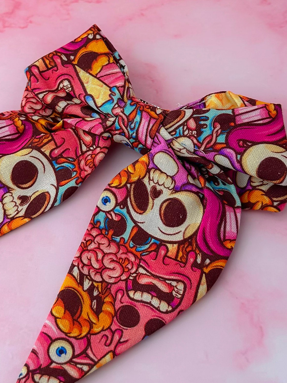 Ice Scream - Zombie print classic Hair Bow