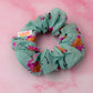 Flamingo Fancy - Blue & Pink flamingo print classic scrunchie