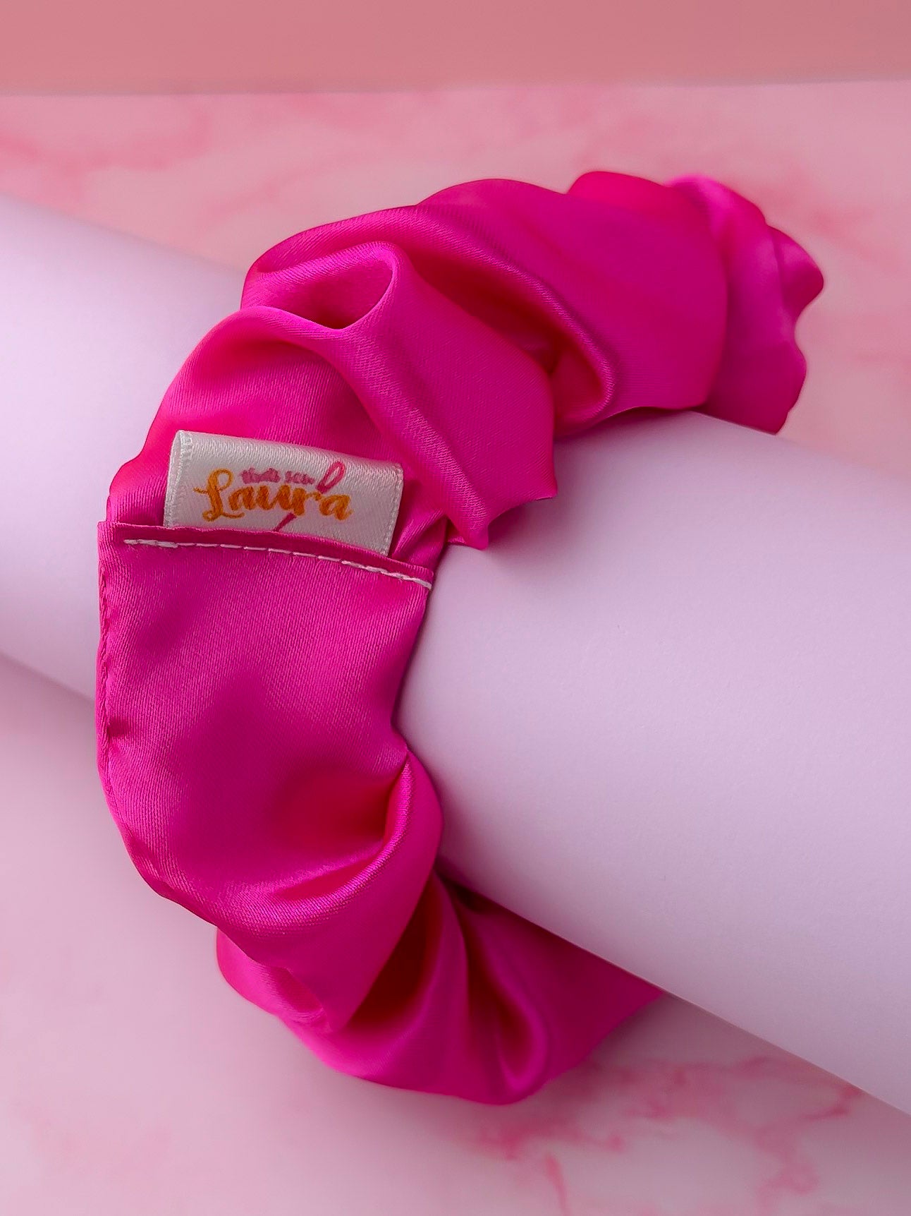 Pretty In Pink - Pink Satin classic scrunchie
