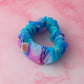 Aura - Gold star and galaxy print wide scrunchie
