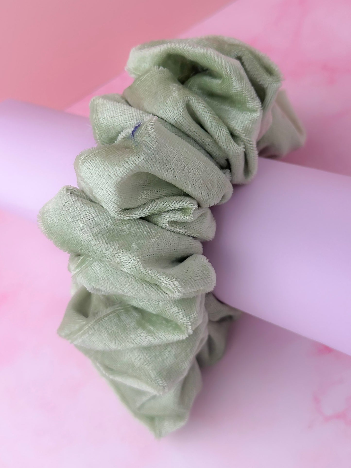 Meadow - Pale Green velvet XL Scrunchie