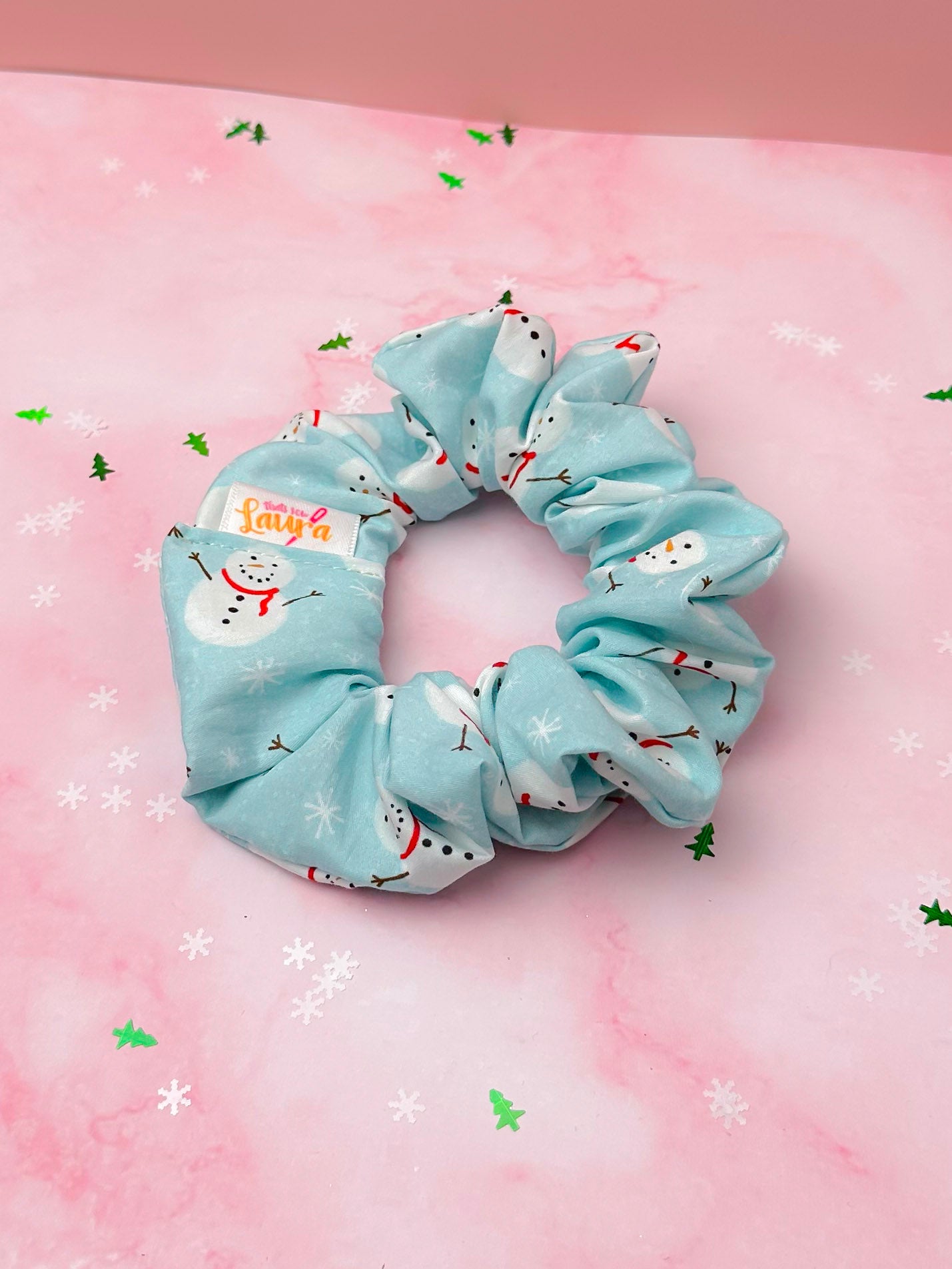 Frosty, Snowman themed Christmas classic scrunchie