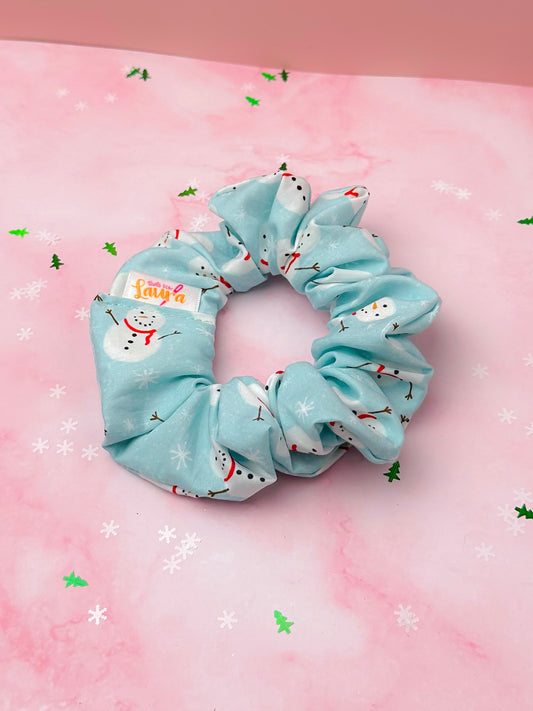 Frosty, Snowman themed Christmas classic scrunchie