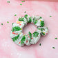 Classic Christmas- Cotton Christmas tree and candy cane themed Christmas classic scrunchie
