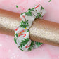 Classic Christmas- Cotton Christmas tree and candy cane themed Christmas classic scrunchie