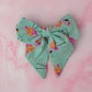 Flamingo Fancy - Blue & Pink Flamingo print classic Hair Bow