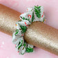Classic Christmas- Cotton Christmas tree and candy cane themed Christmas classic scrunchie