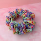 Watercolour Heart - multicoloured heart print XL Scrunchie