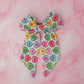 Love Heart -Love heart print long Hair Bow
