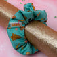 Festive Baking Cotton themed Christmas classic scrunchie