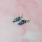 Mystical Moon lightning bolts - Blue, purple & gold glitter Resin Earrings