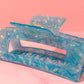 Crystal Blue Hair Claw Clip – Comfortable, Everyday Hold