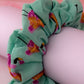 Flamingo Fancy - Blue & Pink flamingo print classic scrunchie