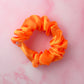 Pumpkin - Orange satin wide scrunchie