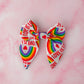 Love is Love - Pride rainbow print classic Hair Bow