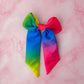 Rainbow - Rainbow Satin long Hair Bow