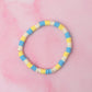 Beach | Blue, Cream & Yellow Beaded Bracelet