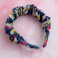 Daisy Dreams - Floral Denim Scrunchie Headband