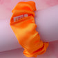 Pumpkin - Orange satin wide scrunchie