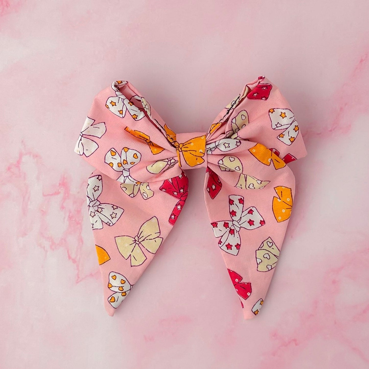 Mad about Bows - Bow print classic Hair Bow