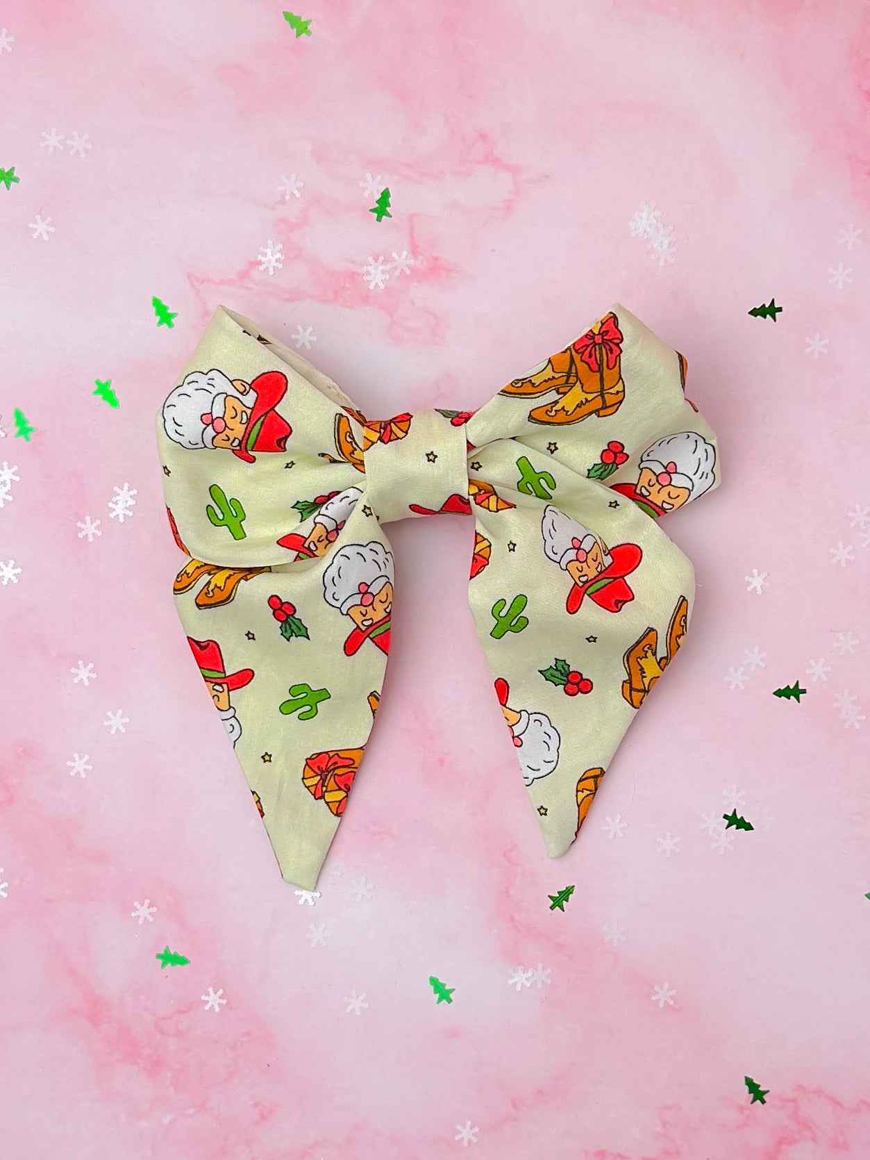 Cowboy Christmas EXCLUSIVE SHORT Hair Bow