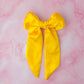 Daffy - Yellow Satin long Hair Bow