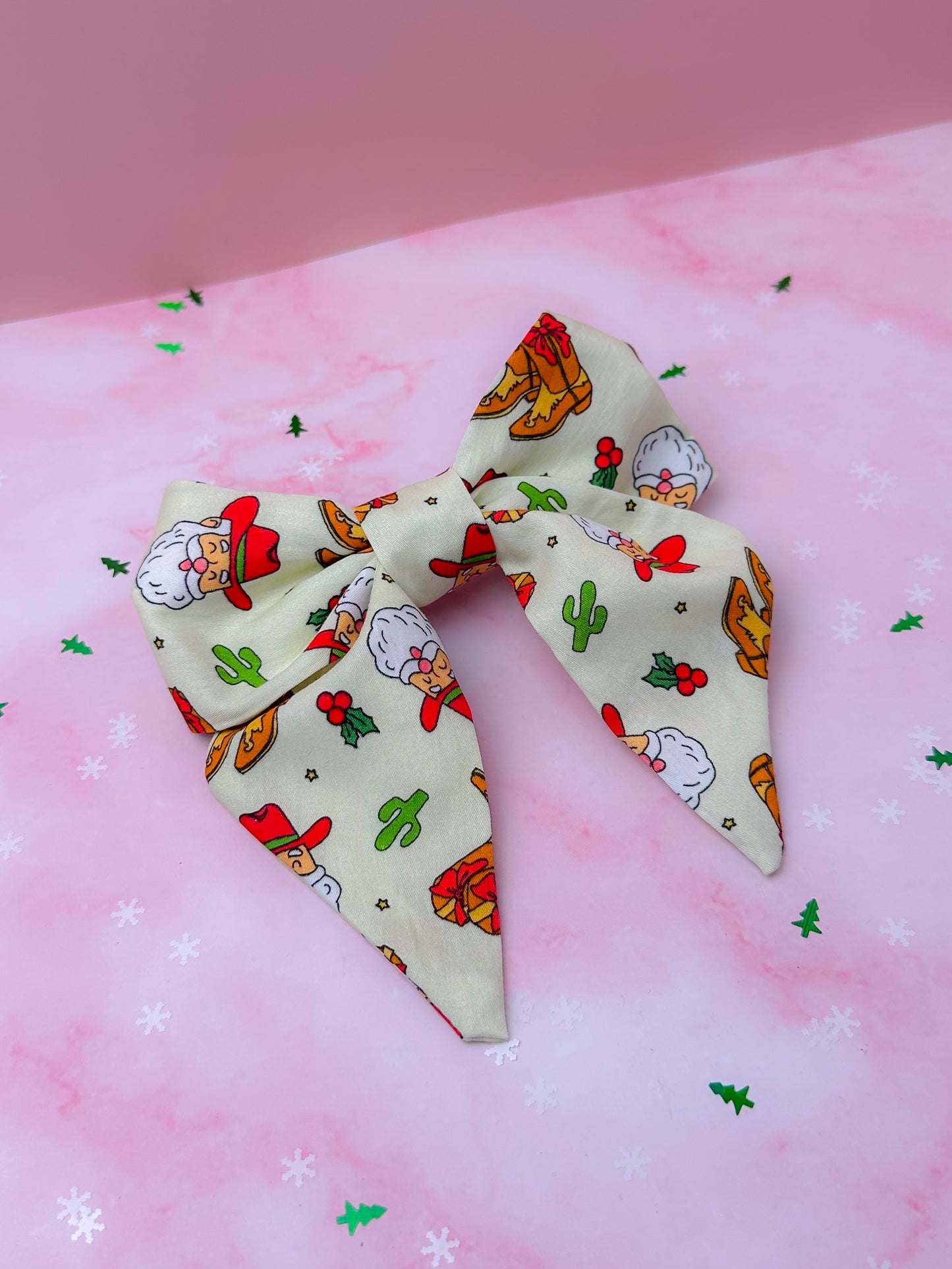 Cowboy Christmas EXCLUSIVE SHORT Hair Bow
