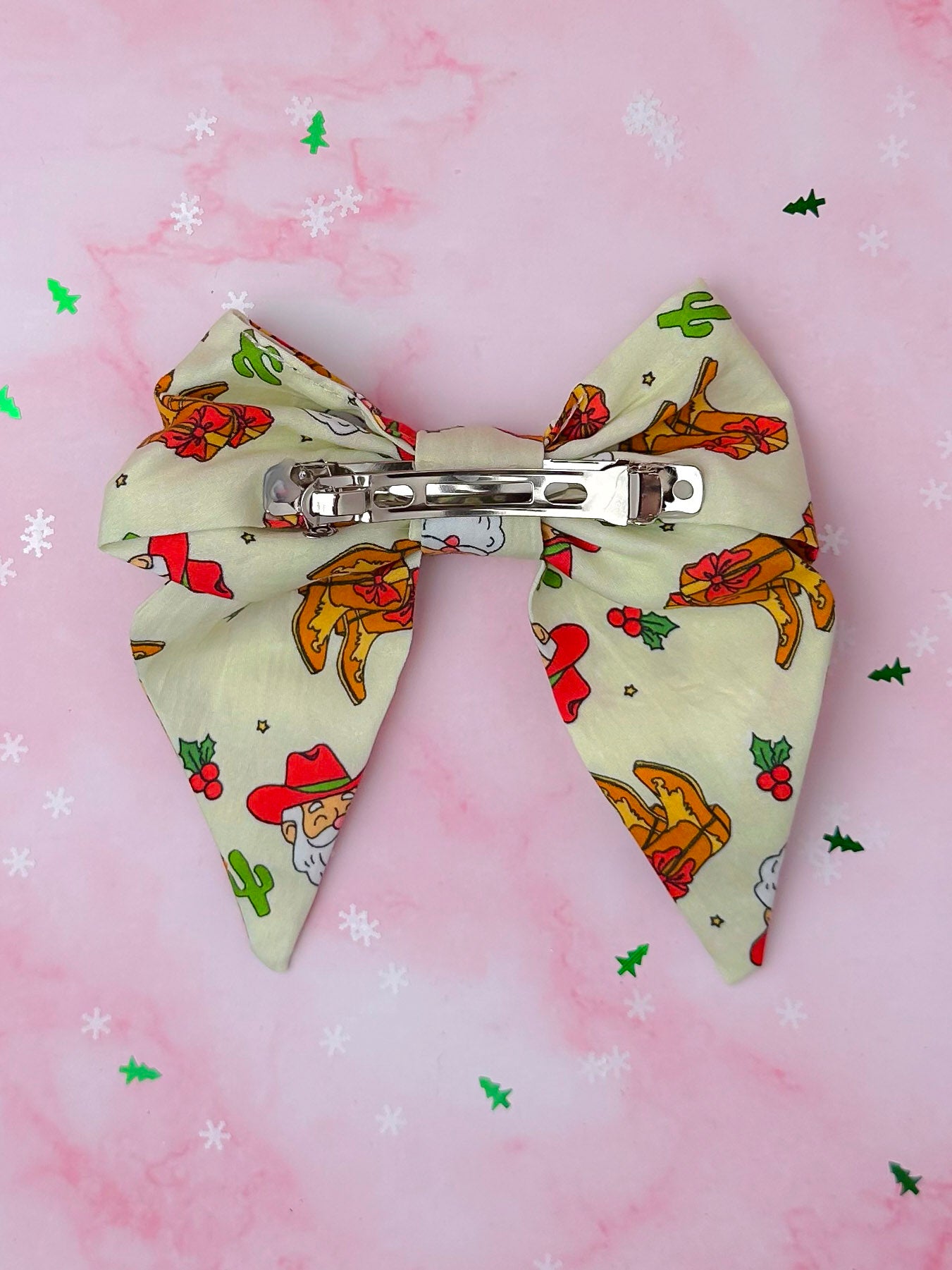 Cowboy Christmas EXCLUSIVE SHORT Hair Bow