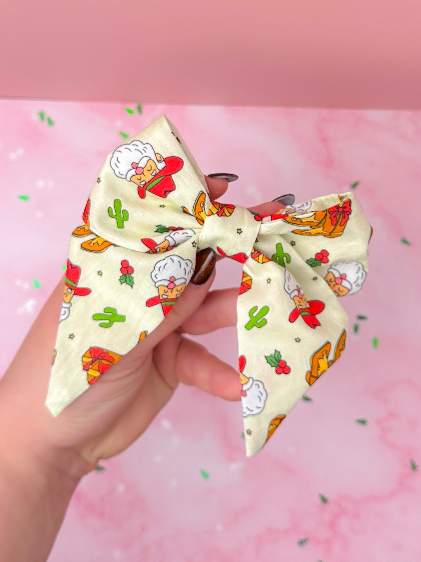 Cowboy Christmas EXCLUSIVE SHORT Hair Bow
