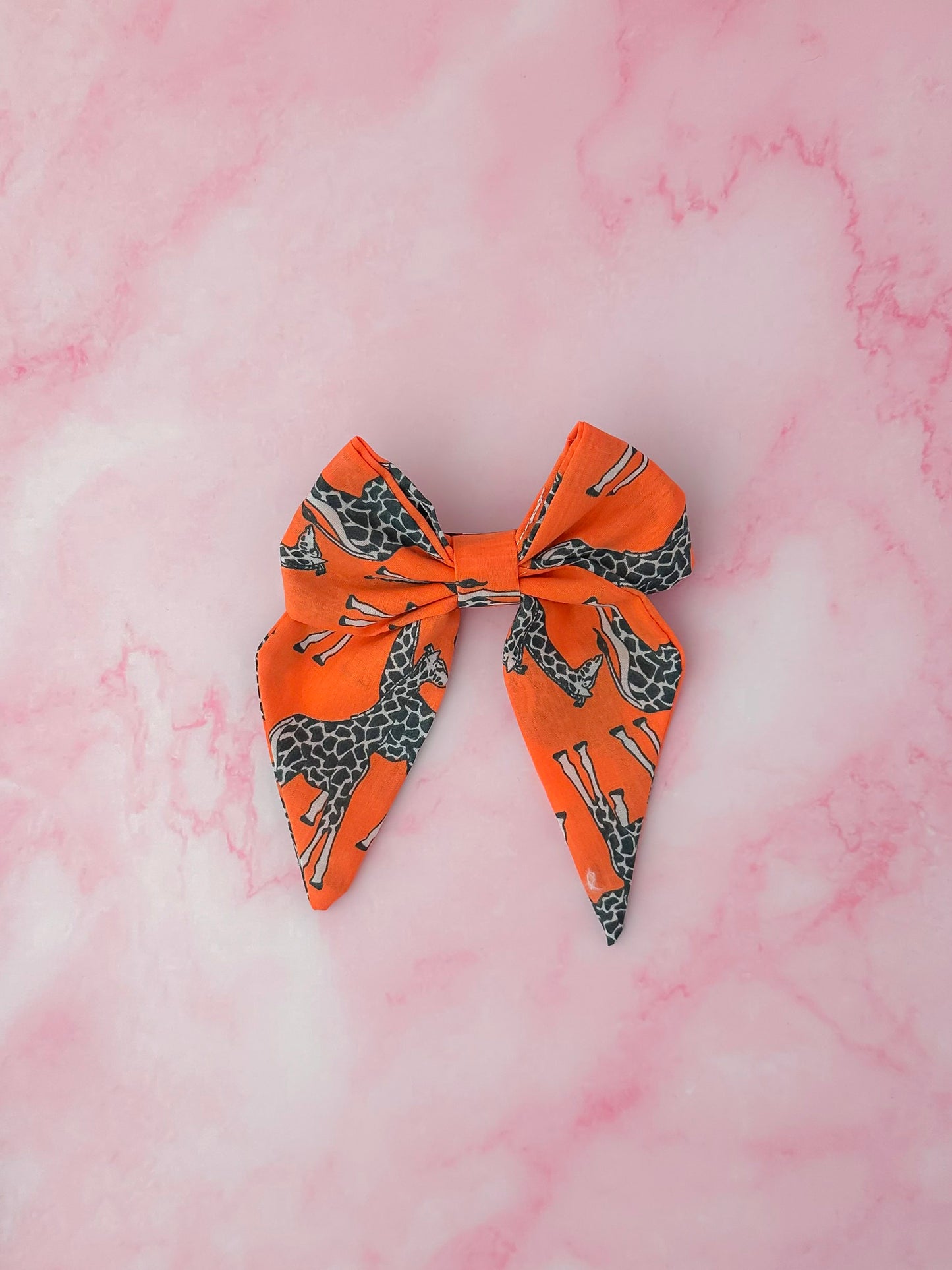 Giraffe - Giraffe print classic Hair Bow