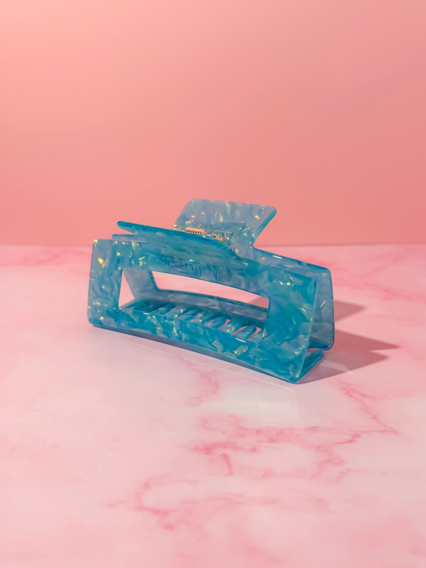 Crystal Blue Hair Claw Clip – Comfortable, Everyday Hold