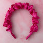 Pretty in Pink - Pink Satin Scrunchie Headband