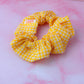 Back to School - Yellow Gingham print classic scrunchie