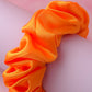Pumpkin - Orange satin wide scrunchie