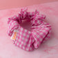 Jessi - Pink gingham print XL Scrunchie