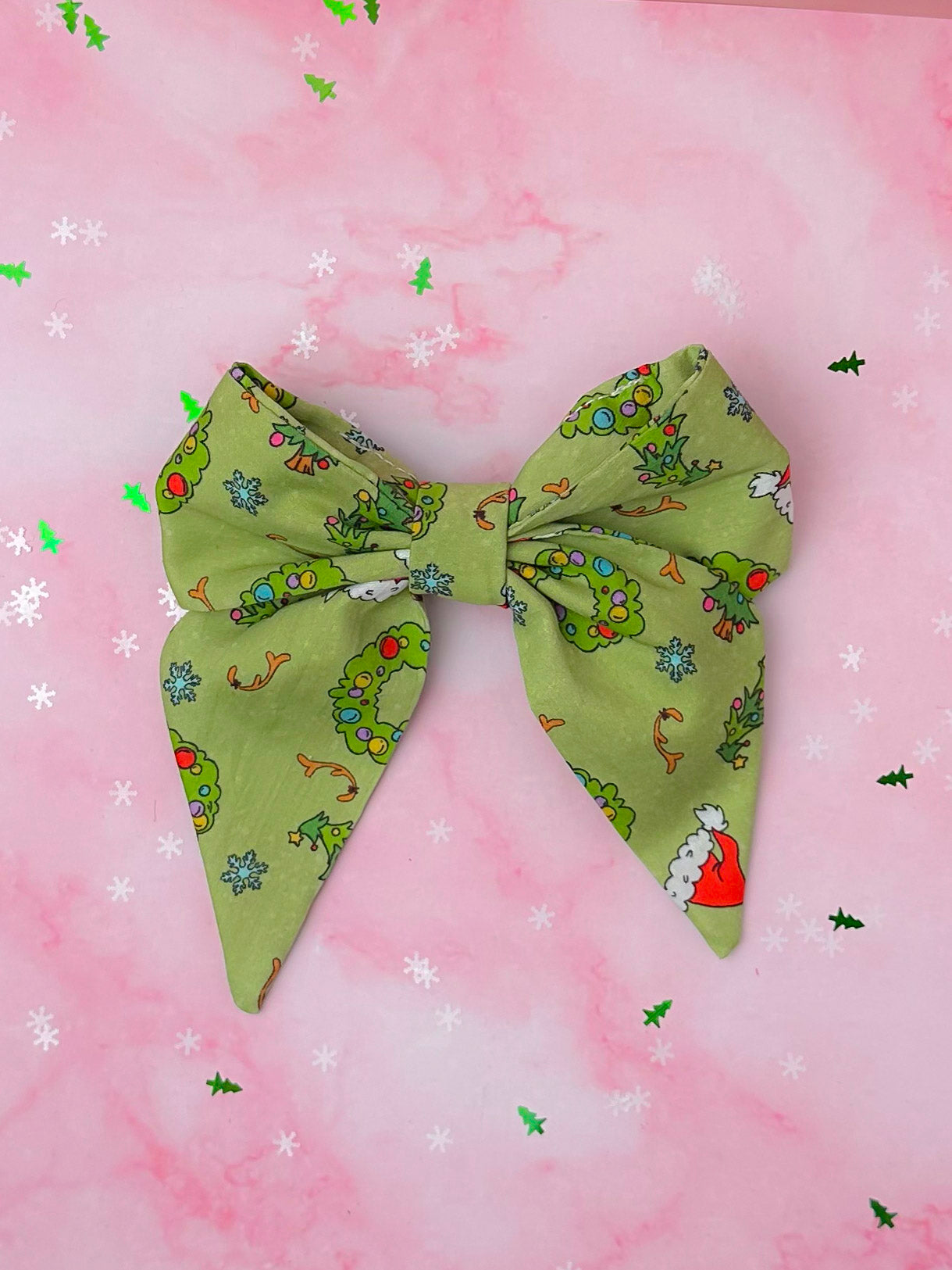 Grinchmas EXCLUSIVE SHORT Hair Bow | Handmade Hair Accessories UK