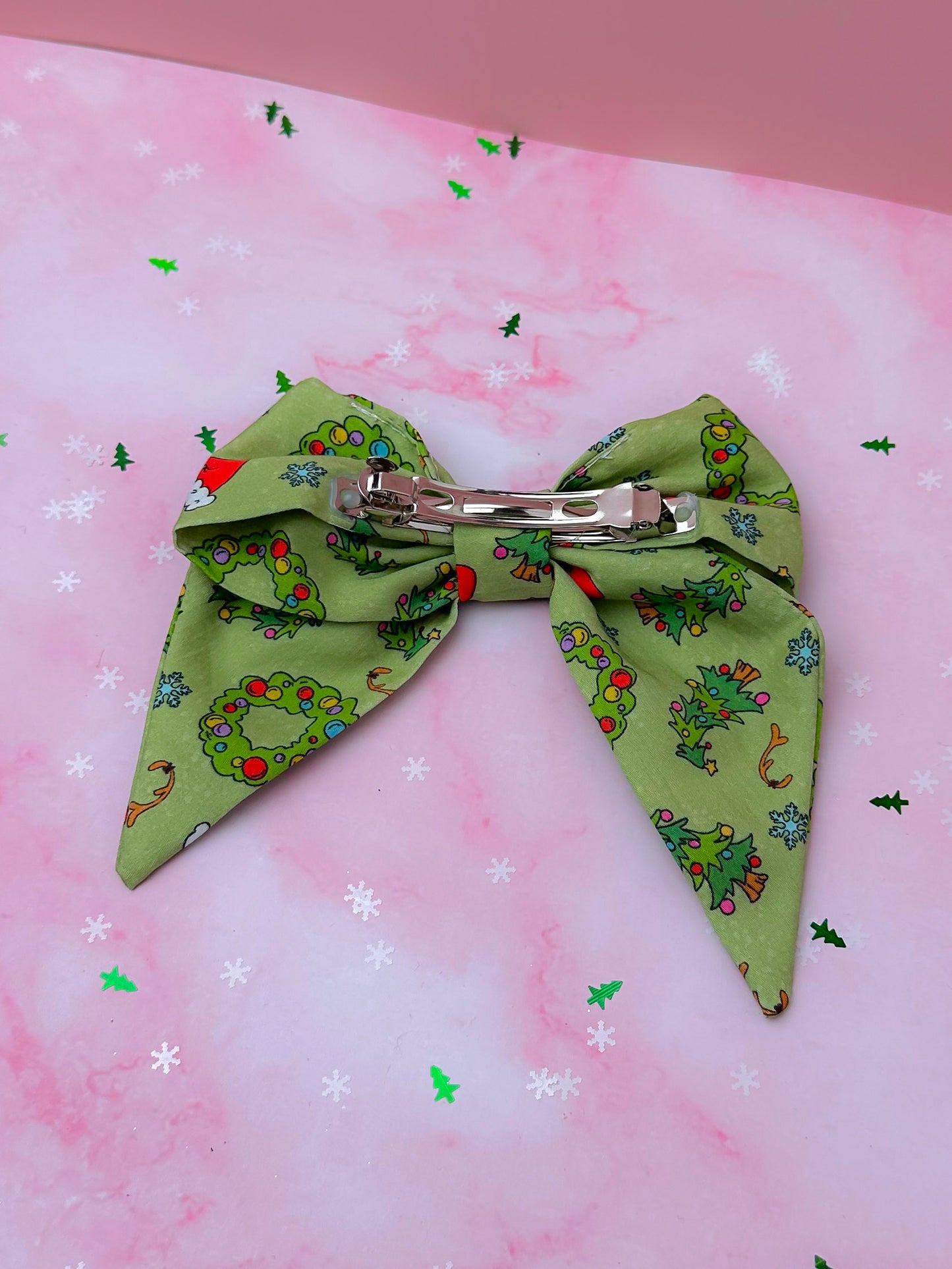 Grinchmas EXCLUSIVE SHORT Hair Bow | Handmade Hair Accessories UK