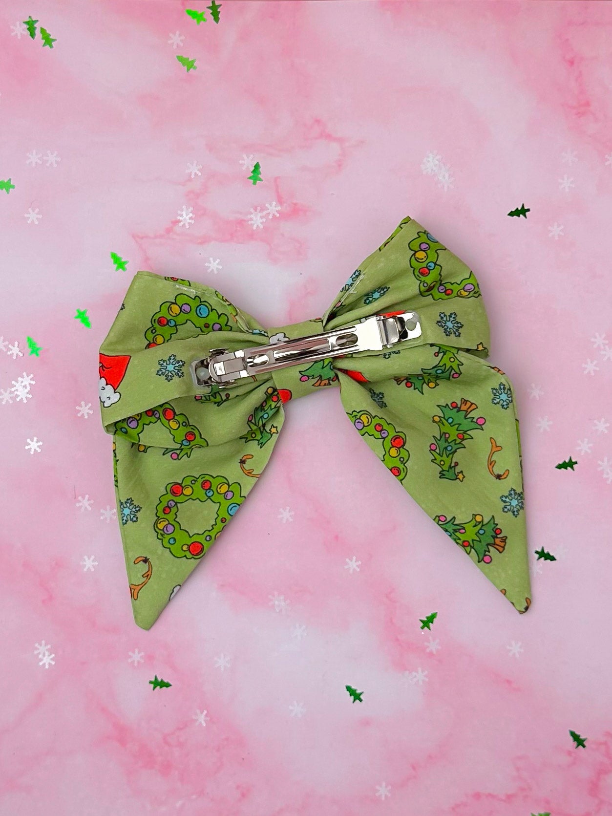 Grinchmas EXCLUSIVE SHORT Hair Bow | Handmade Hair Accessories UK