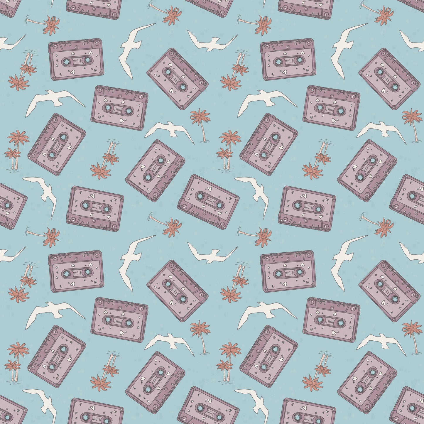 The Wildest Nights Era - Swiftie Eras inspired retro palm tree, bird and music fabric