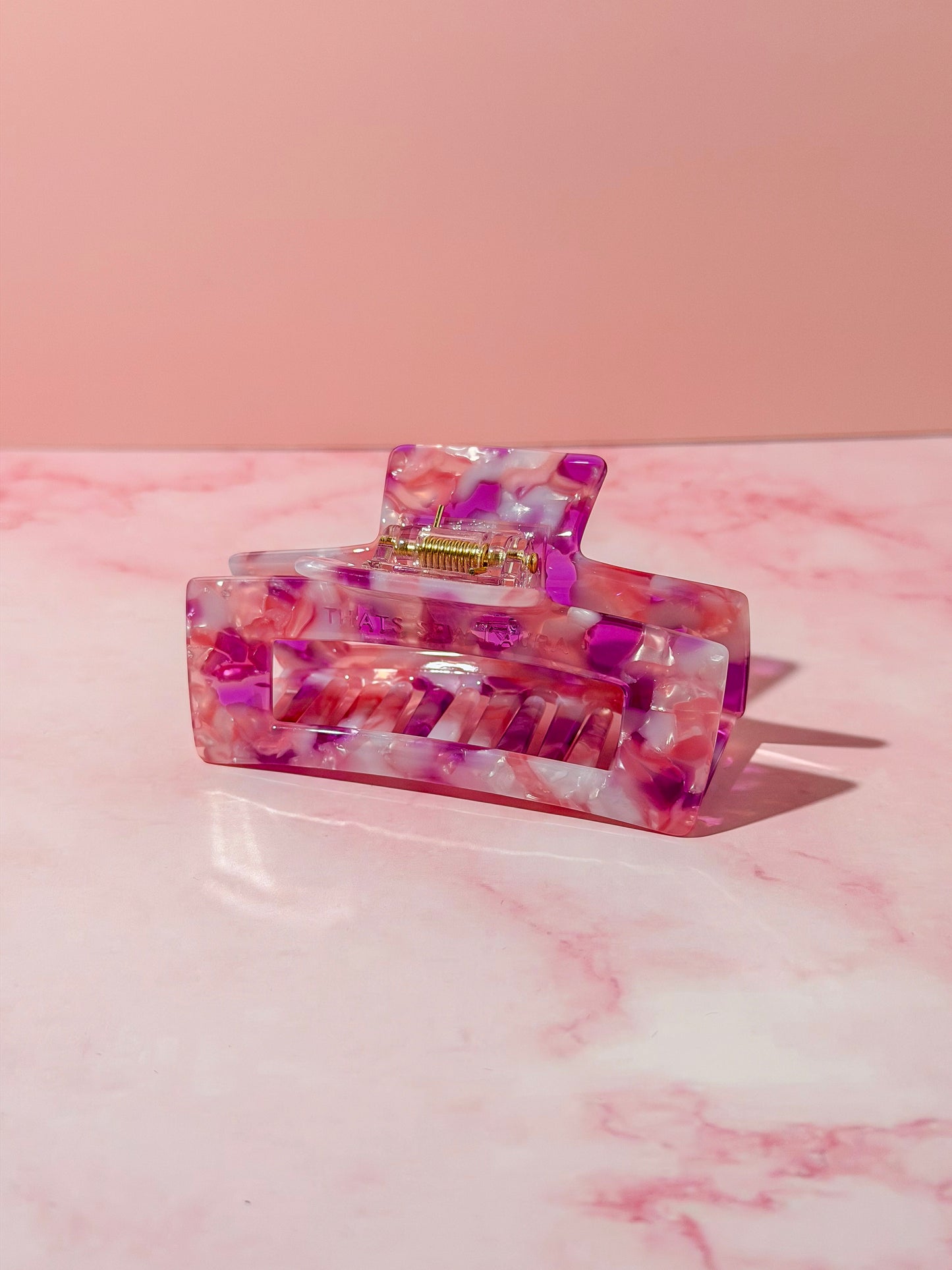 Bloom pink and purple medium Hair Claw Clip – Comfortable, Everyday Hold