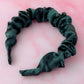 Bottle - Green Satin Scrunchie Headband