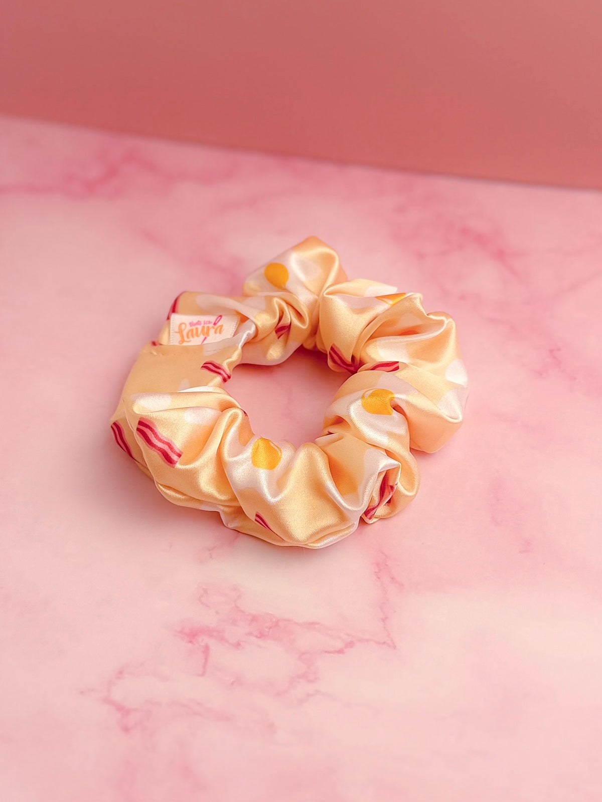 Eggs and Bacon -  EXCLUSIVE print breakfast food themed classic scrunchie