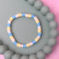 Beach | Blue, Cream & Yellow Beaded Bracelet