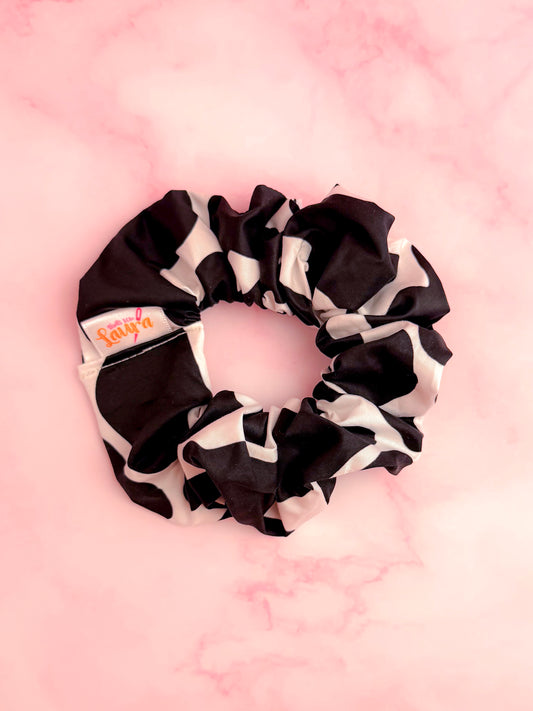 Moo -  EXCLUSIVE print Cow themed classic scrunchie