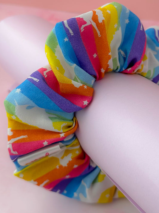 Whimsical Unicorn - Multicoloured Unicorn print classic scrunchie