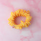 Back to School - Yellow Gingham print wide scrunchie