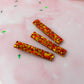 Cosy Christmas - Gold & Red Trio Glitter Resin Hair Clips